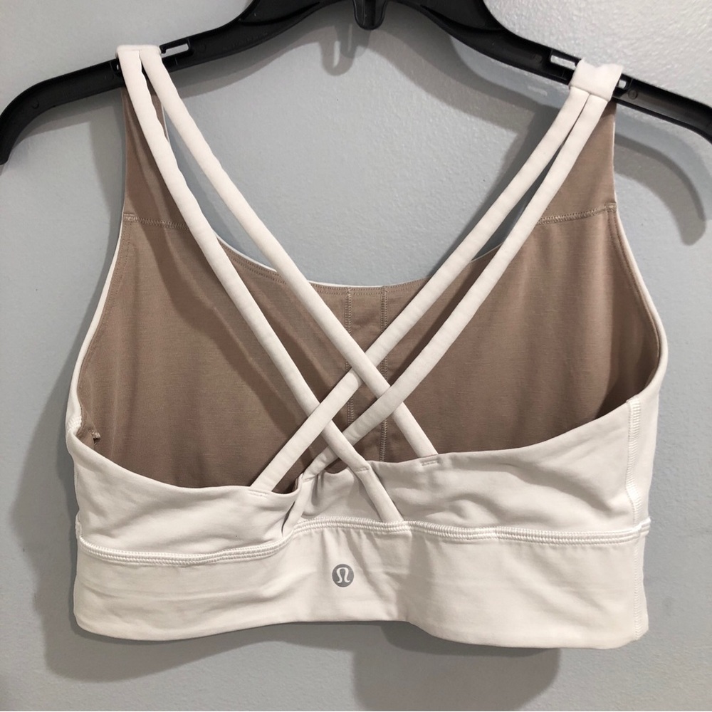 Lululemon Energy Longline Sports Bra White Women’s size 10 - Picture 2 of 4